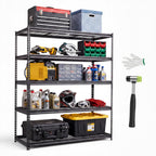 VEVOR Storage Shelving Unit 5-Tier Adjustable 2000 lbs Capacity 60"x24"x78"
