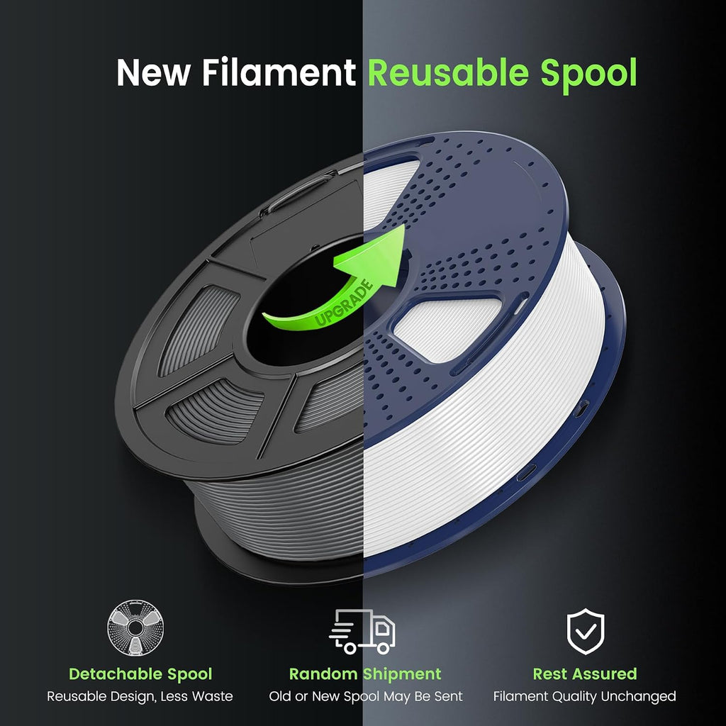 SUNLU PLA Plus Filament 1.75mm, 10KG Bundle, Black & White