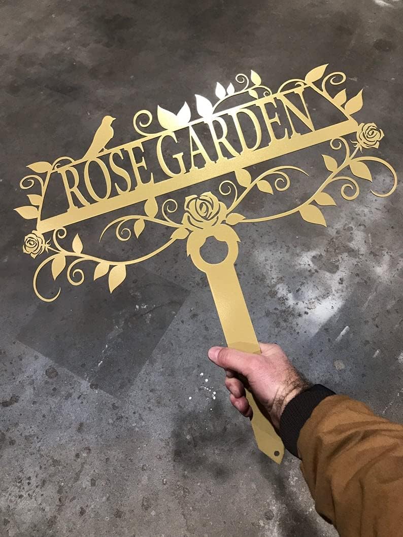 Lewis Design Company Rose Garden Custom Stake (25" W x 25" H, Black)