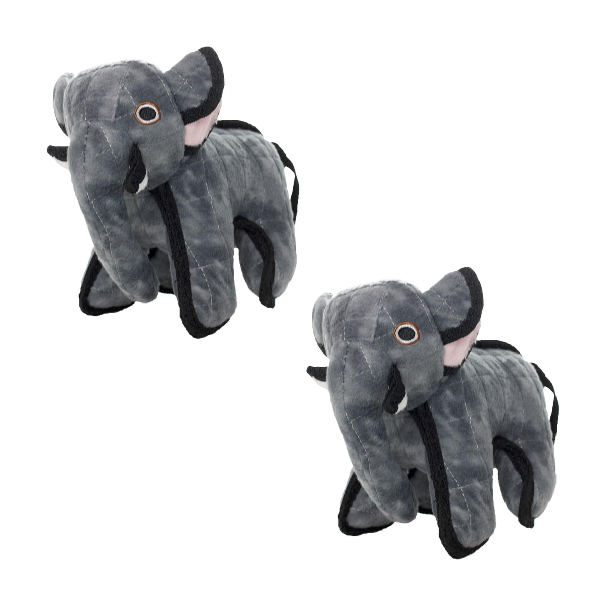 TUFFY® 5 Pack Jr Bear, Hippo, Bone, Stego & GearRing Durable Plush Dog Toys