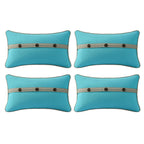Outdoor Sunbrella Decorative Pillows Pack of 4, 20" x 12" Outdoor Pillow Set for Couch Bed Throw Patio Sofa, Airies Marble