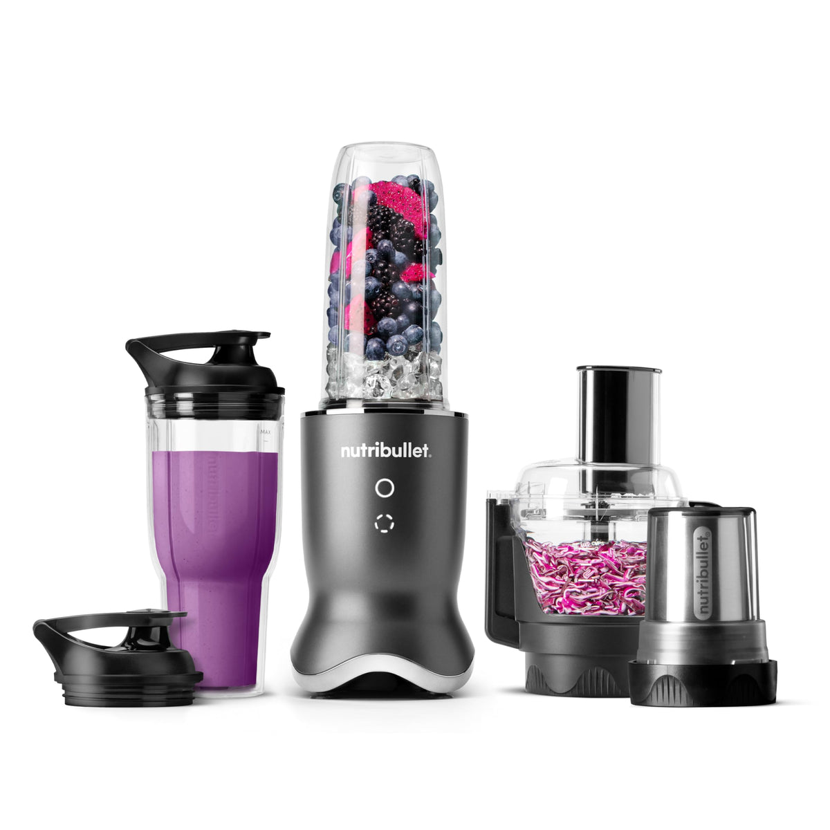 nutribullet Ultra Plus+ 3-1 Compact Kitchen System, 1200W Kitchen System with Blender, Food Processor, and Coffee and Spice Grinder, 32oz and 24oz Blending Cups, 2-Cup Food Processor, Pearl White