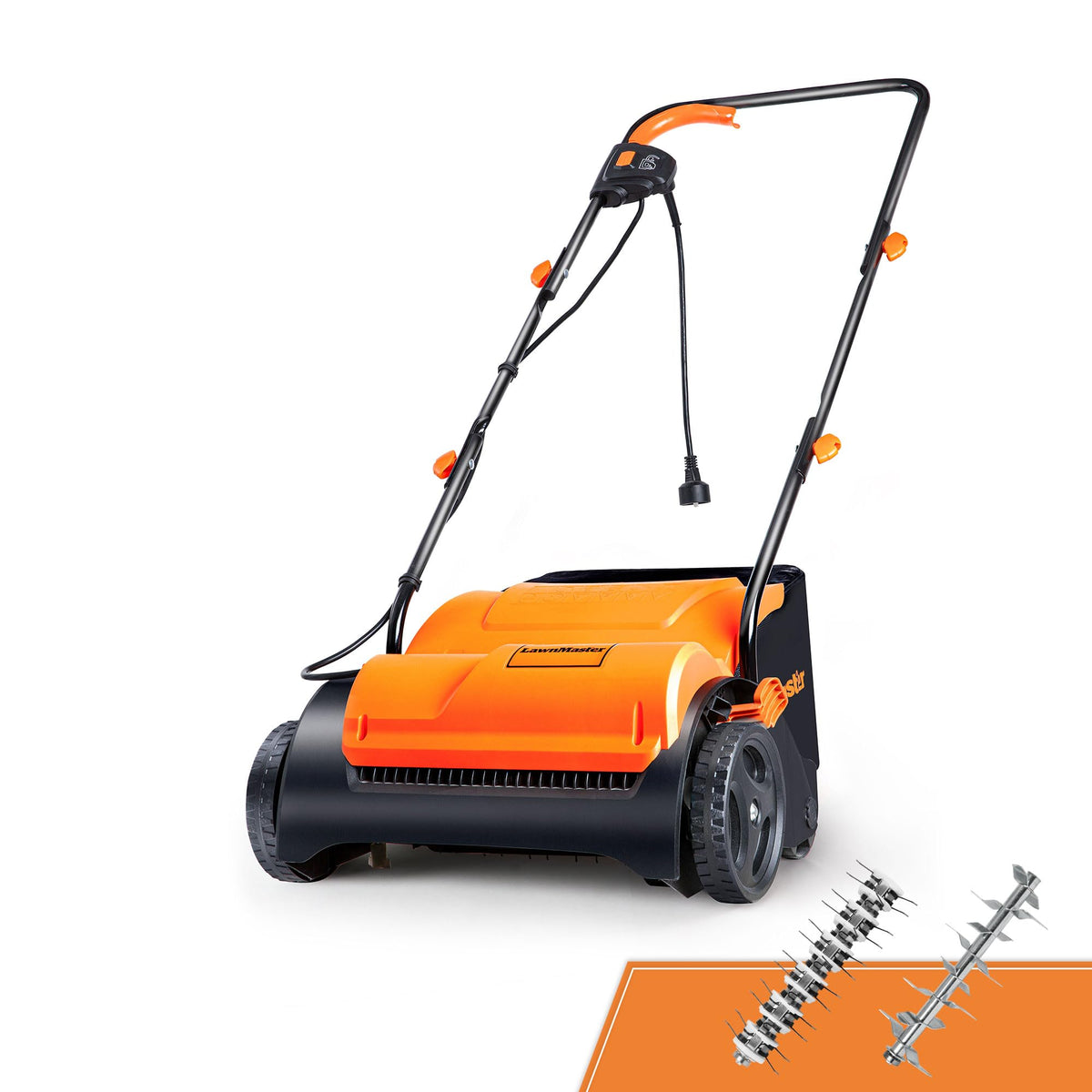 LawnMaster GVB1316 Electric 16” 13 Amp Dethatcher and Scarifier with 12 Gallon Collection Bag