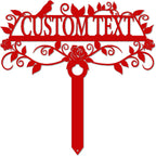 Lewis Design Company Rose Garden Custom Stake (25" W x 25" H, Black)