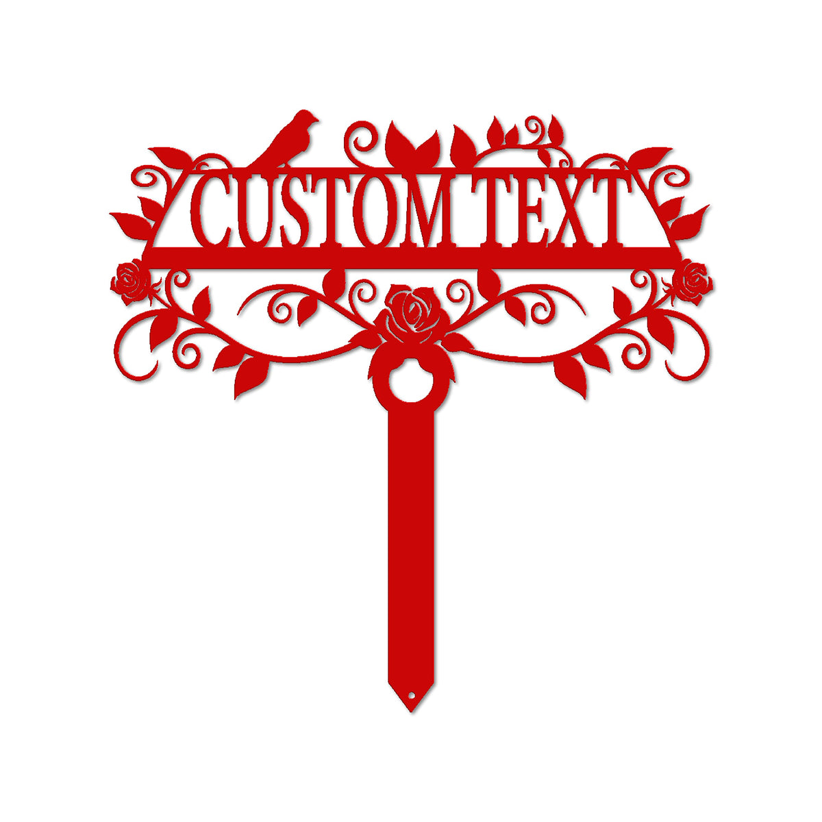 Lewis Design Company Rose Garden Custom Stake (25" W x 25" H, Black)