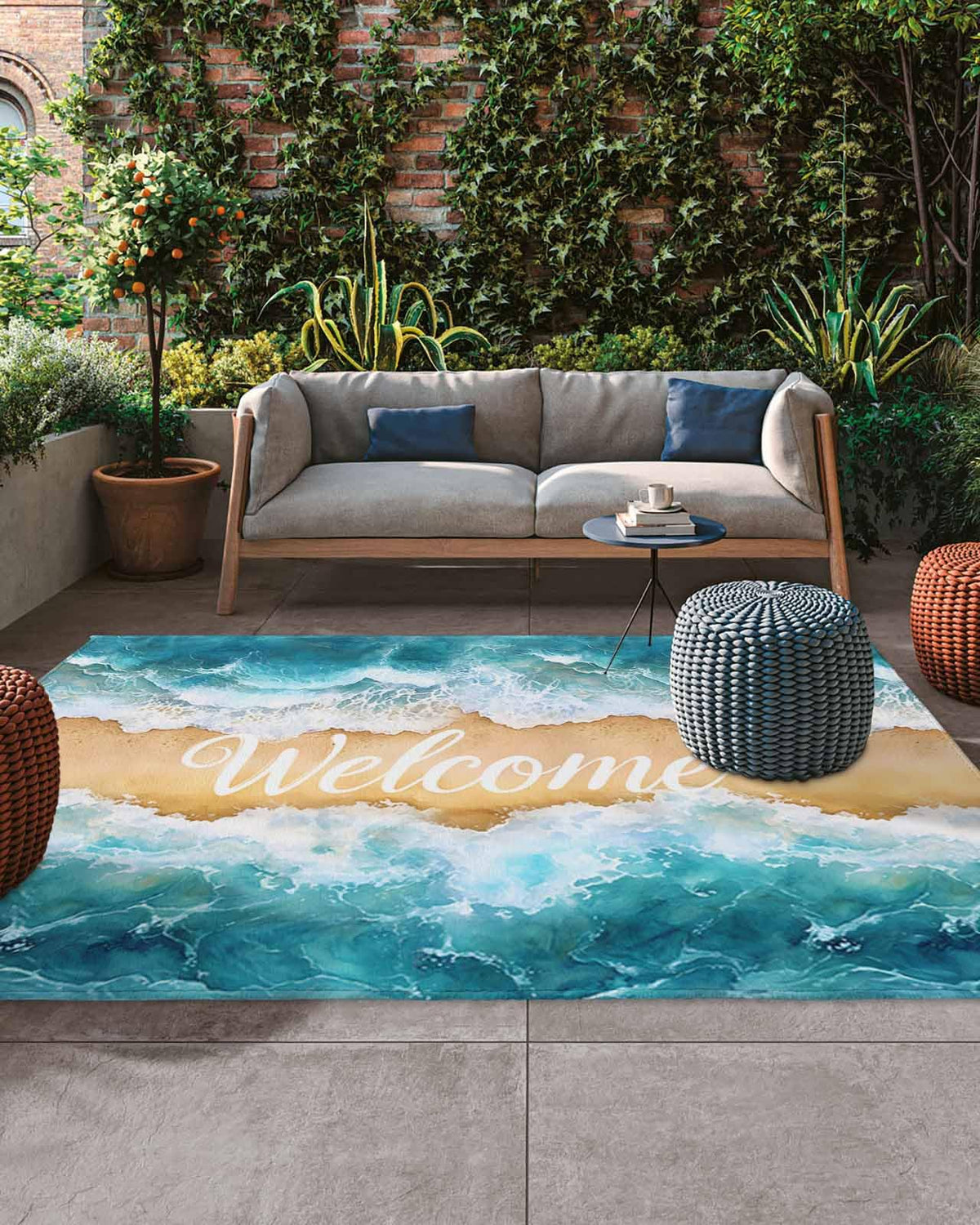 Independence Day Country Star Outdoor Rug 5x8ft, Waterproof Indoor Outdoor Rug for Patio, 4th of July Camping Carpet Mat Outside Area Rug for RV Picnic Beach Balcony Deck Backyard