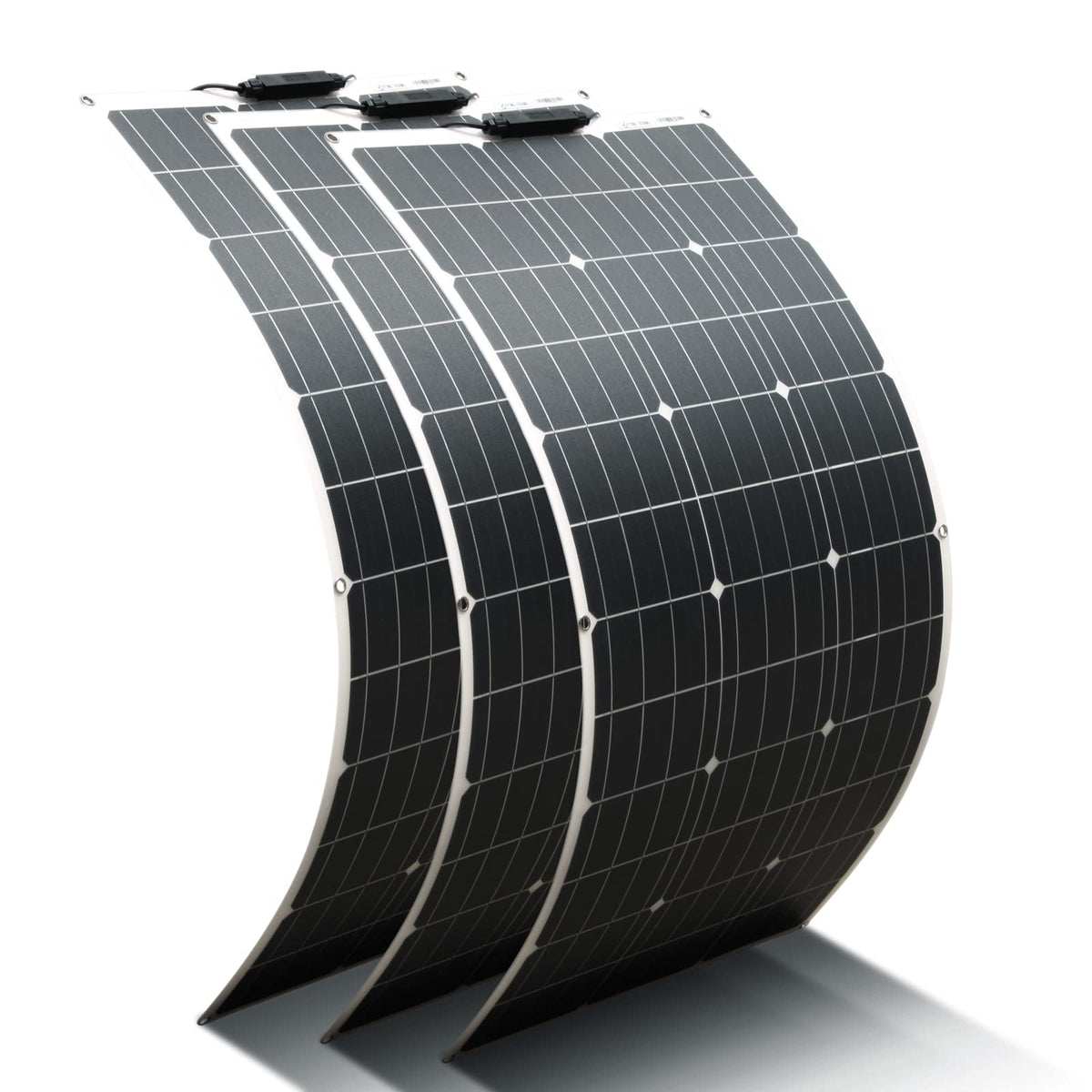 3pcs 100W Solar Panel Flexible 18V, (300W) Solar Module Ideal for Garden House, Camping, Motorhome, Uneven Surface