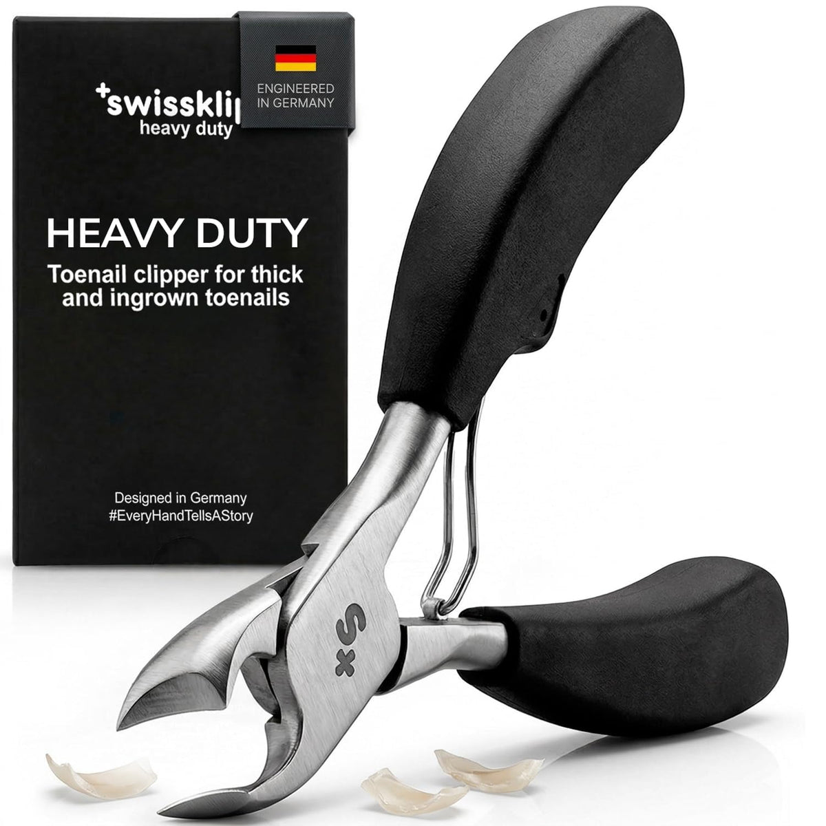 Swissker by Swissklip Heavy Duty Toenail Clippers for Seniors & Thick Nails