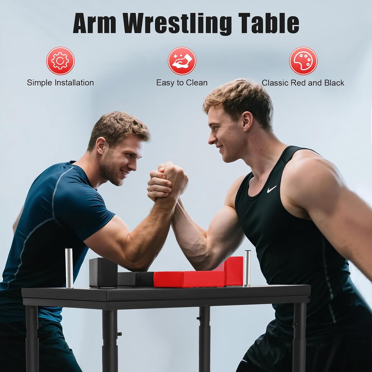 YIYIBYUS Professional Arm Wrestling Battle Table, Armwrestling Training Equipment with Elbow Pads and Winning Pads, for Gyms Sports Arenas Homes Club Office