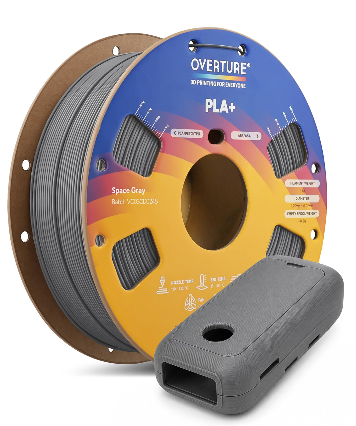 OVERTURE 10KG Bundle High Speed PLA+ 3D Printer Filament 1.75mm