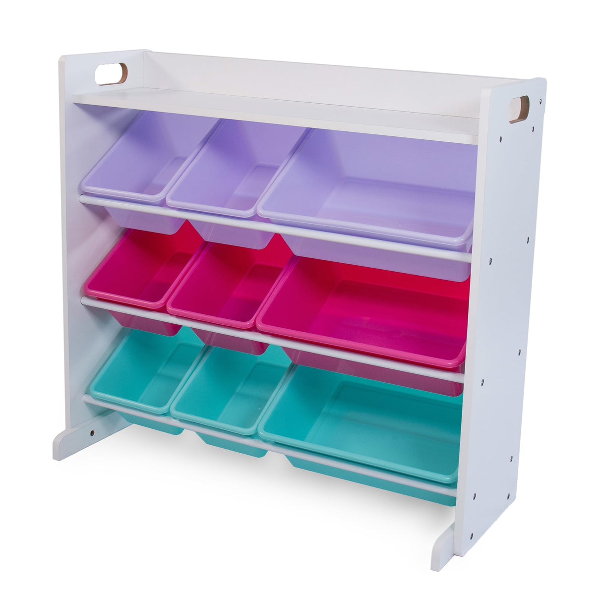 Humble Crew Kids Toy Organizer with Display Shelf, 9 Bins, 3 Tier Storage