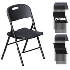 10 Pack White Folding Chairs for School Events Wedding Party Picnic