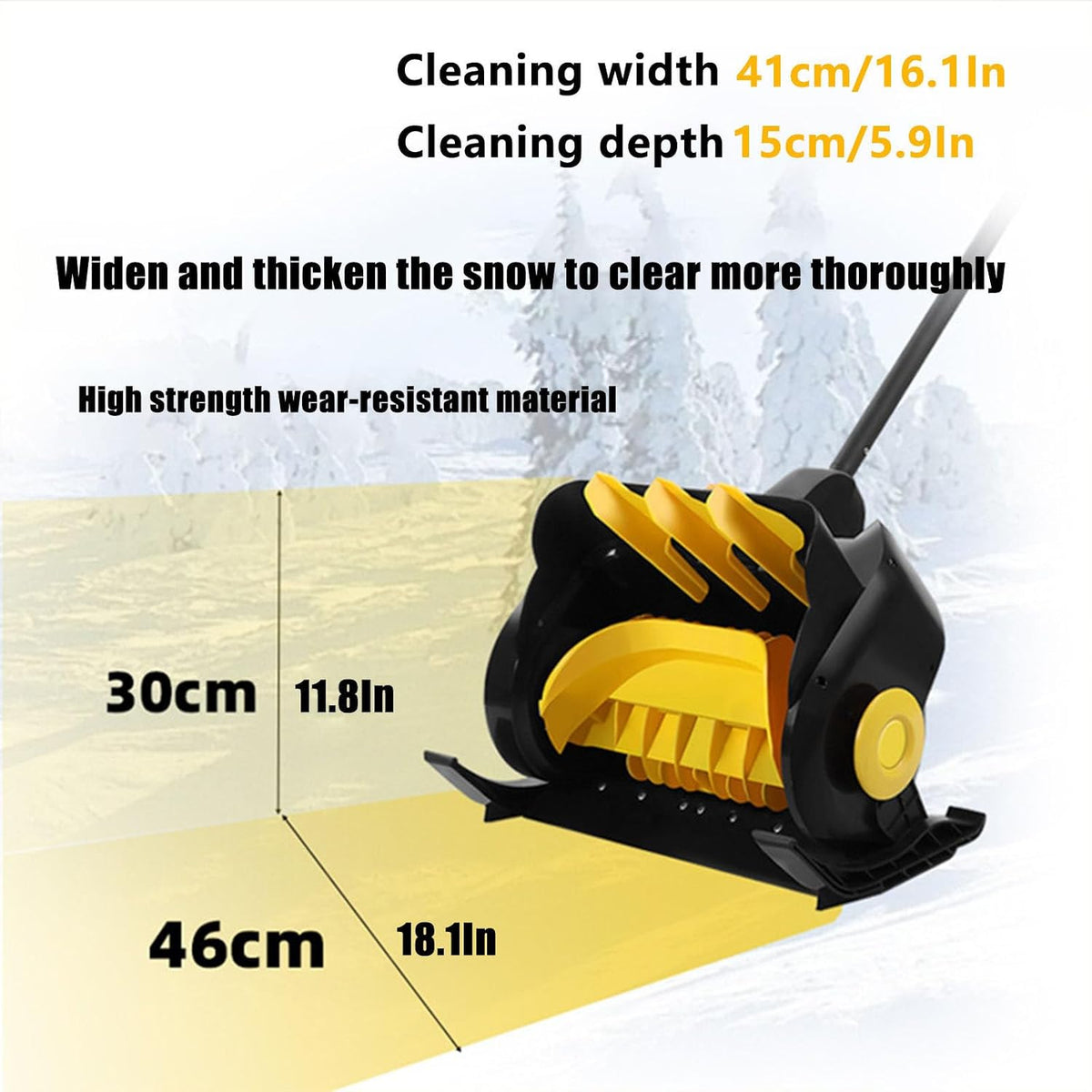 Cordless Snow Shovel, 21V | 4-Ah Cordless Snow Blower, Battery Snow Blower with Directional Plate & Adjustable Front Handle (4-Ah Battery & Quick Charger Included),2xbattery