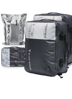 Black Voyage Reusable Vacuum Compression Travel Bag for Carry-On Suitcase and Backpack, Recycled IPX8 Waterproof Space Saver Vacpack (2-Pack, 21L - Pump Included)