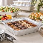 Half Size Deep Aluminum Pans, 13 x 10.5 x 2.5 In (100, Trays Only)