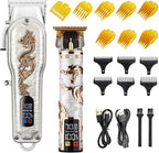 Razors Hair Clipper Electric LCD Hair Trimmer Cordless Shaver Trimmer 0mm Men Barber Hair Cutting Machine for Men Rechargeable USB(2)