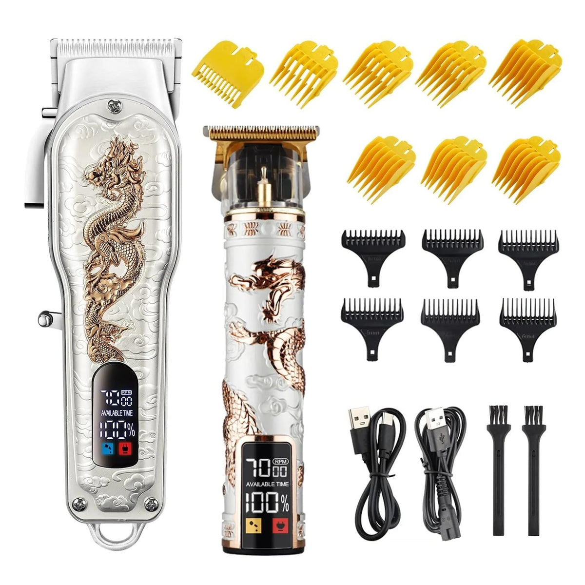 Razors Hair Clipper Electric LCD Hair Trimmer Cordless Shaver Trimmer 0mm Men Barber Hair Cutting Machine for Men Rechargeable USB(3)