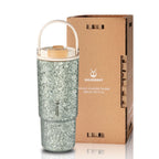 SILVERANT Titanium Insulated Tumbler - 880ml / 29.7 oz -Crystallized Black