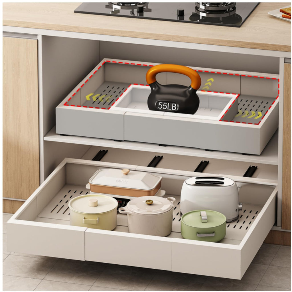 Fokyfok Pull Out Cabinet Organizer,23"-31"W,17"-24"D,Expandable,Adhesive