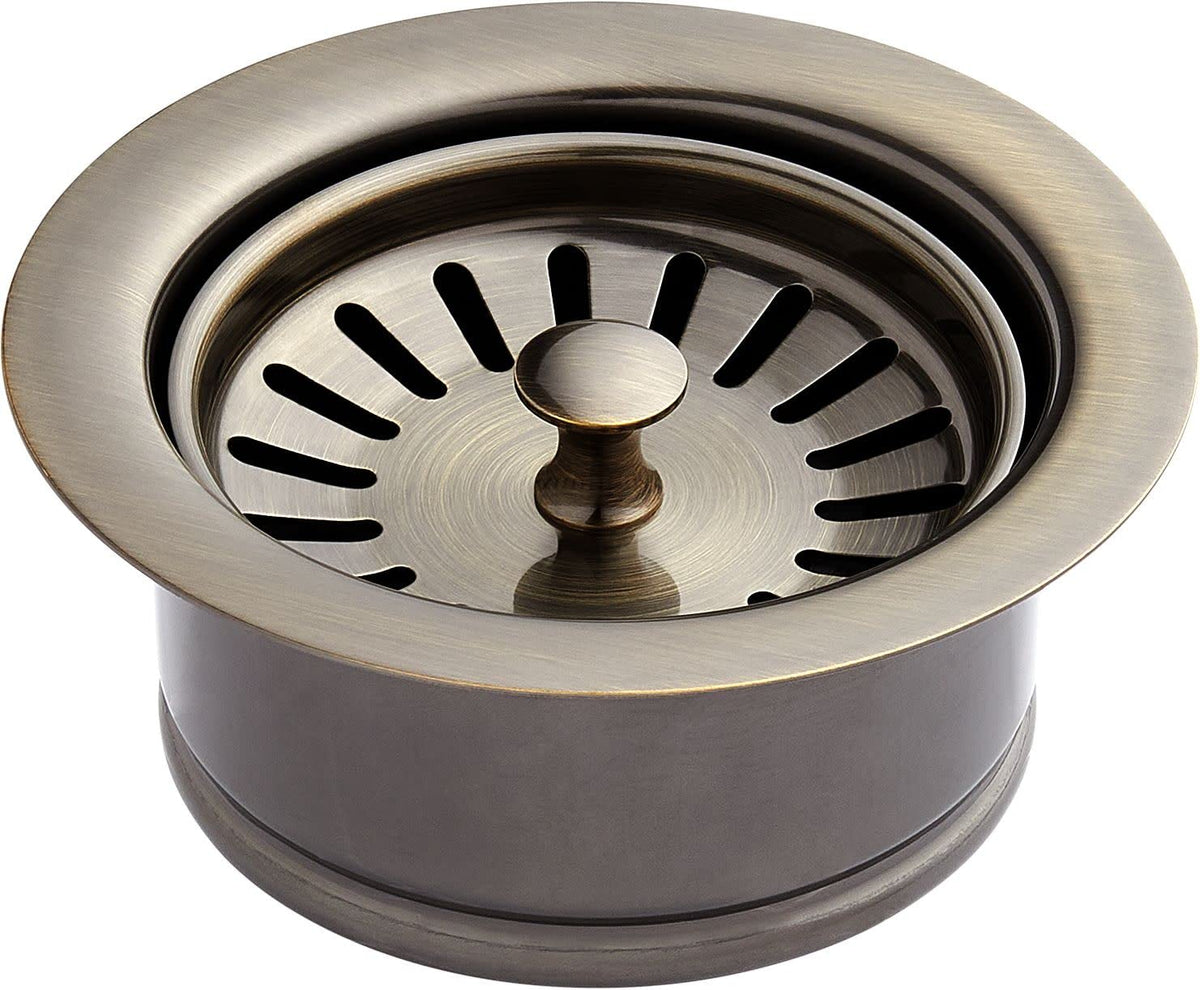 Signature Hardware 483694 4-1/2" Garbage Disposal Flange with Stopper for Sinks up to 5/8" Thick
