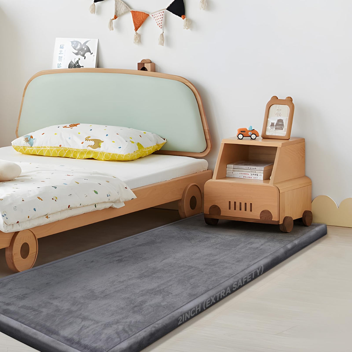 Huloo Sleep Large 1.3" Thick Baby Play Mat for Floor, 79"×59"(Dark Gray)
