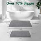 XMarrat Extra Large Stone Bath Mat for Bathroom, 2 Pack, 31.5"x19.7"