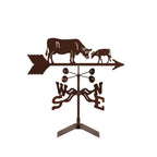 EZ Vane Steel Cow & Calf Weathervane with Wind Cups — 4-Sided Mount