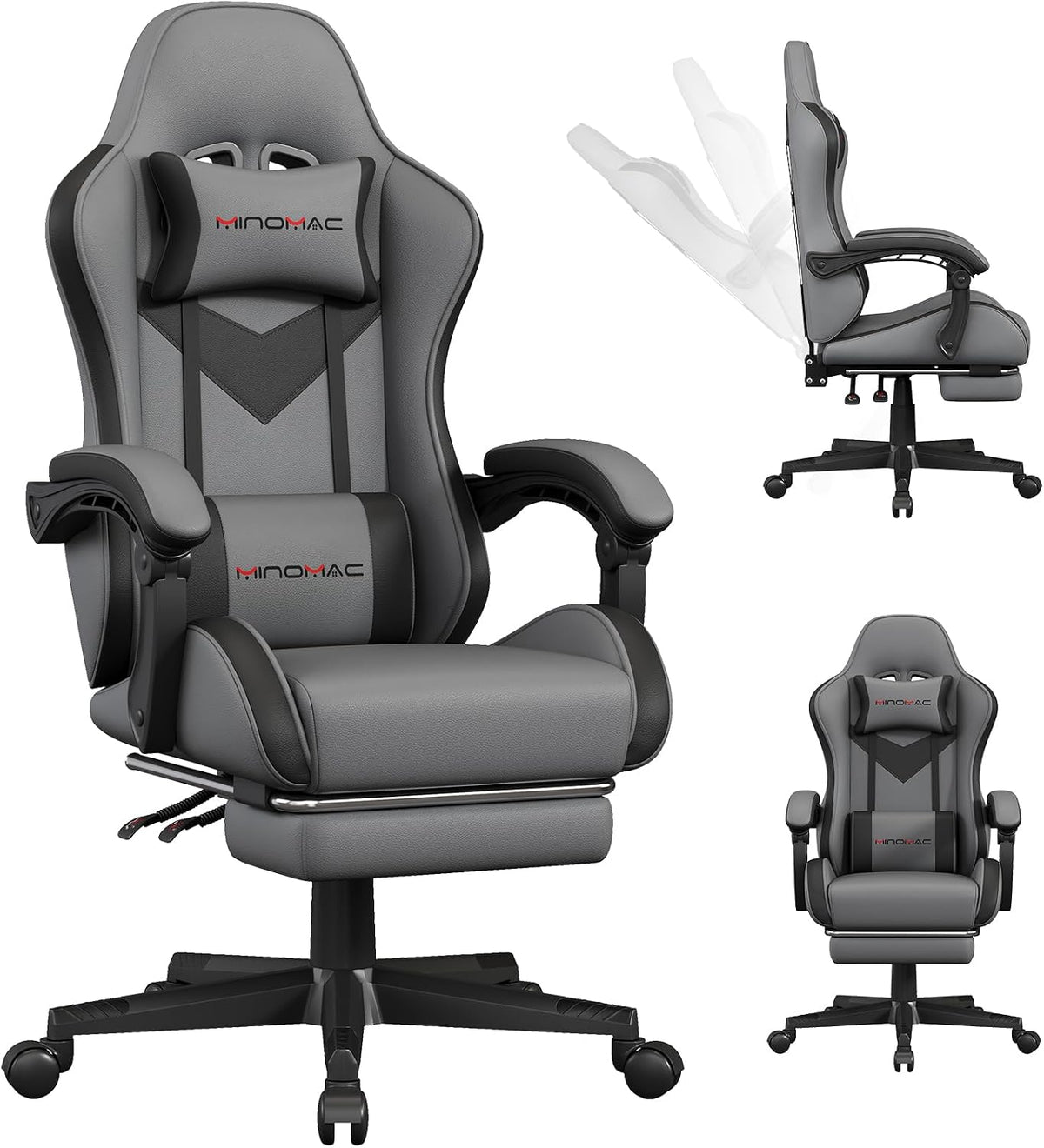Gaming Chair Ergonomic Gamer Computer Office Chair,Footrest Lumbar Support