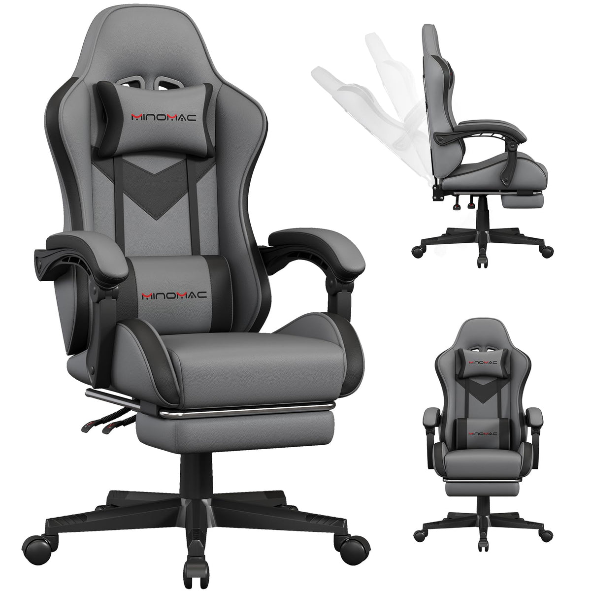 Gaming Chair Ergonomic Gamer Computer Office Chair,Footrest Lumbar Support