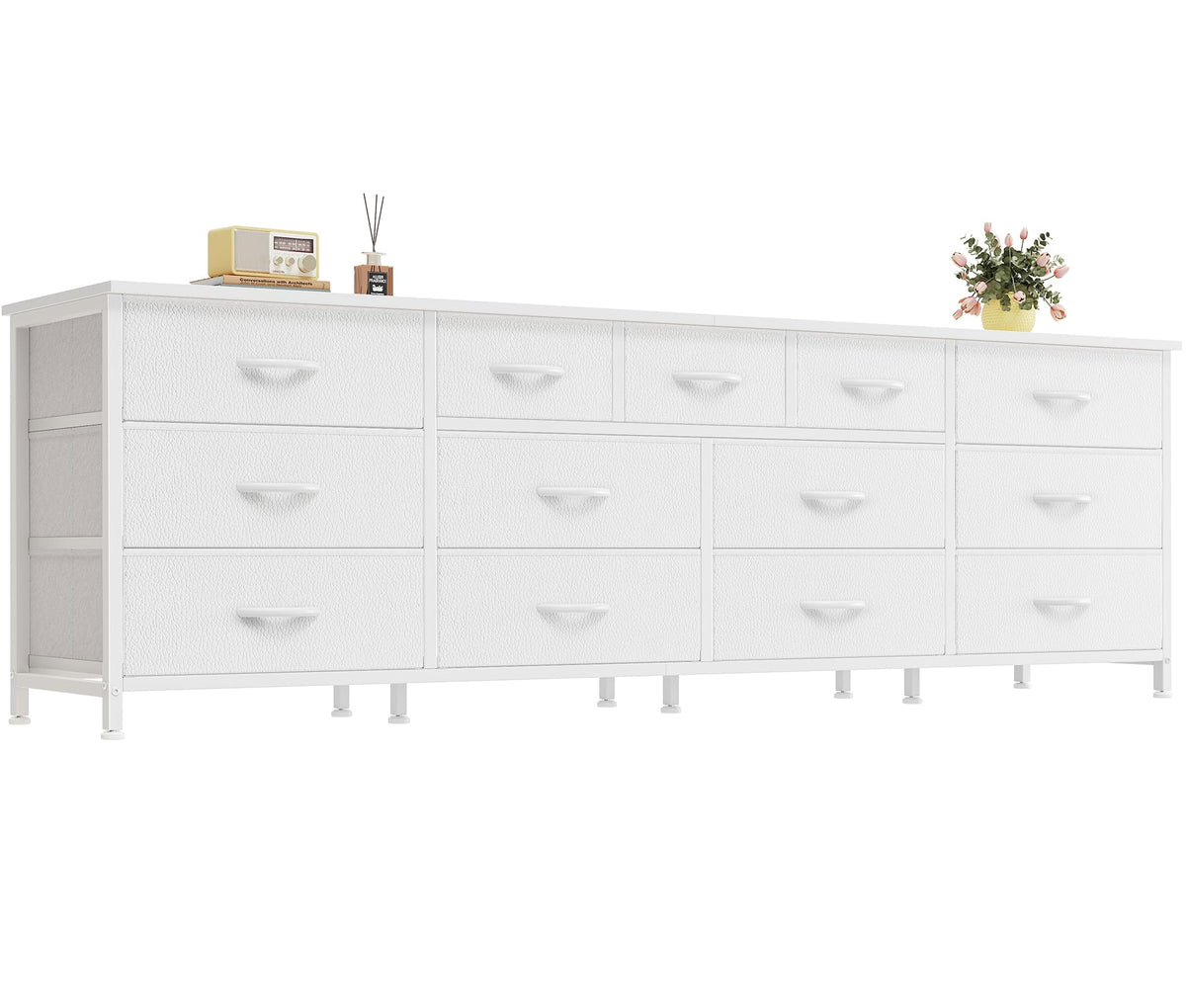 Huuger 70 Inch Long Dresser for Bedroom, TV Stand for 65, 75, 80 Inch TV