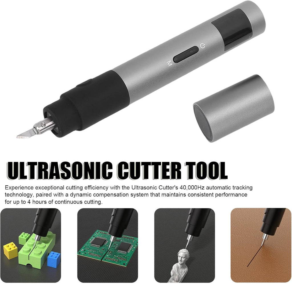 fosa Ultrasonic Cutter, 40 KHz, 3 Speed Adjustable with Alloy Blade Tip, Ultrasonic Knife, for 3D Printing, Plexiglass PCB Carbon Fiber Leather (FS-S1)