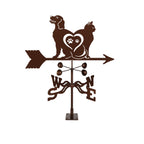 EZ Vane Steel Cat & Dog Love Weathervane with Wind Cups — Post Mount