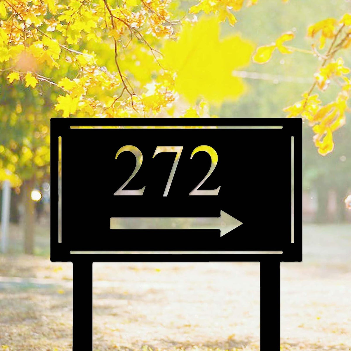 Custom Metal Lawn Address Sign with Stakes Personalized Address Yard Stake House Numbers for Yard Driveway House Number Yard Sign Address Number Sign Front Door Garden Stake Yard Decor