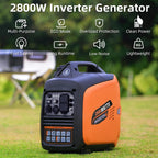 2800W Portable Inverter Generator, Quiet Gas Generator for Camping, RVs, Home Backup and Outdoor Activities, EPA Compliant
