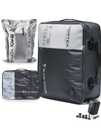 Black Voyage Reusable Vacuum Compression Travel Bag for Carry-On Suitcase and Backpack, Recycled IPX8 Waterproof Space Saver Vacpack (2-Pack, 21L - Pump Included)