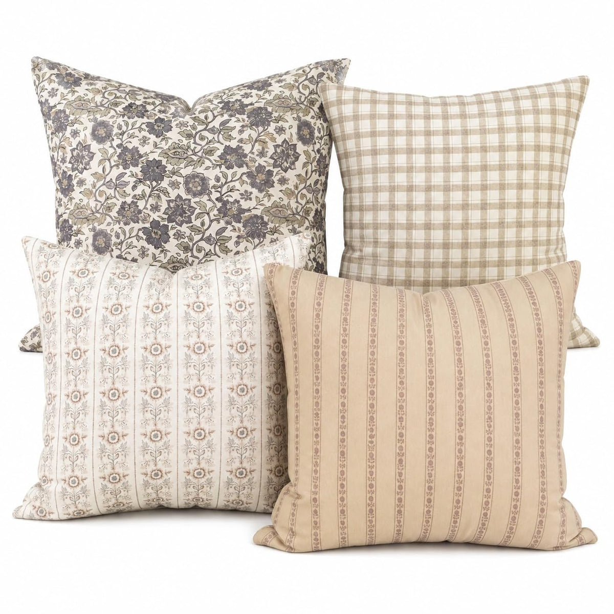 Woven Nook - 4 Pack - Modern & Luxurious Decorative Throw Pillow Covers - Durable Quality & Machine Washable - House Becomes Home - (22x22)