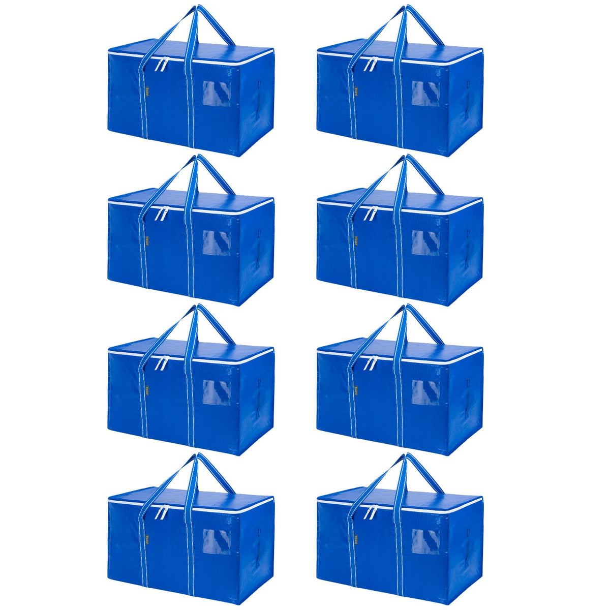 BALEINE 16-Pack Oversized Moving Bags with Reinforced Handles, Heavy-Duty Storage Tote for Clothes, Moving Supplies (Clear, 16-Pack)