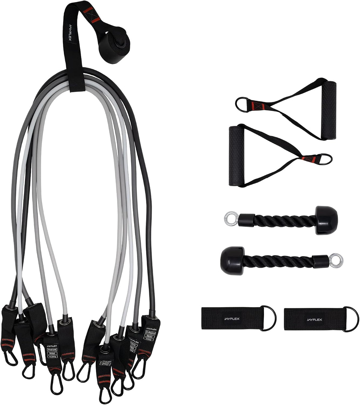 Jayflex Hyperbell Bar & Resistance Bands Bundle - Ultimate Home Fitness Set for Full Body Workouts - Convert Dumbbells to Barbell, Perfect for Strength Training
