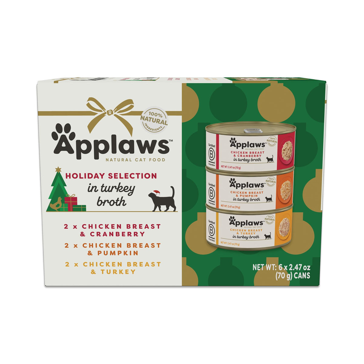 Applaws Fish Variety in Broth Wet Cat Food, 6-Flavor 36-Pack 2.47 oz Cans