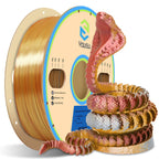 YOUSU 3D Printer Filament Silk PLA Filament Rainbow Color,1.75mm Tri Color PLA Filament 6kg Pack,1kg Spool.