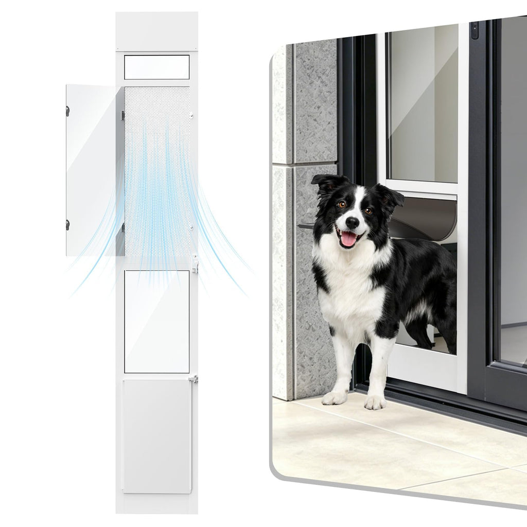 Large Dog Door for Sliding Glass Door with Screen Design, X-Large