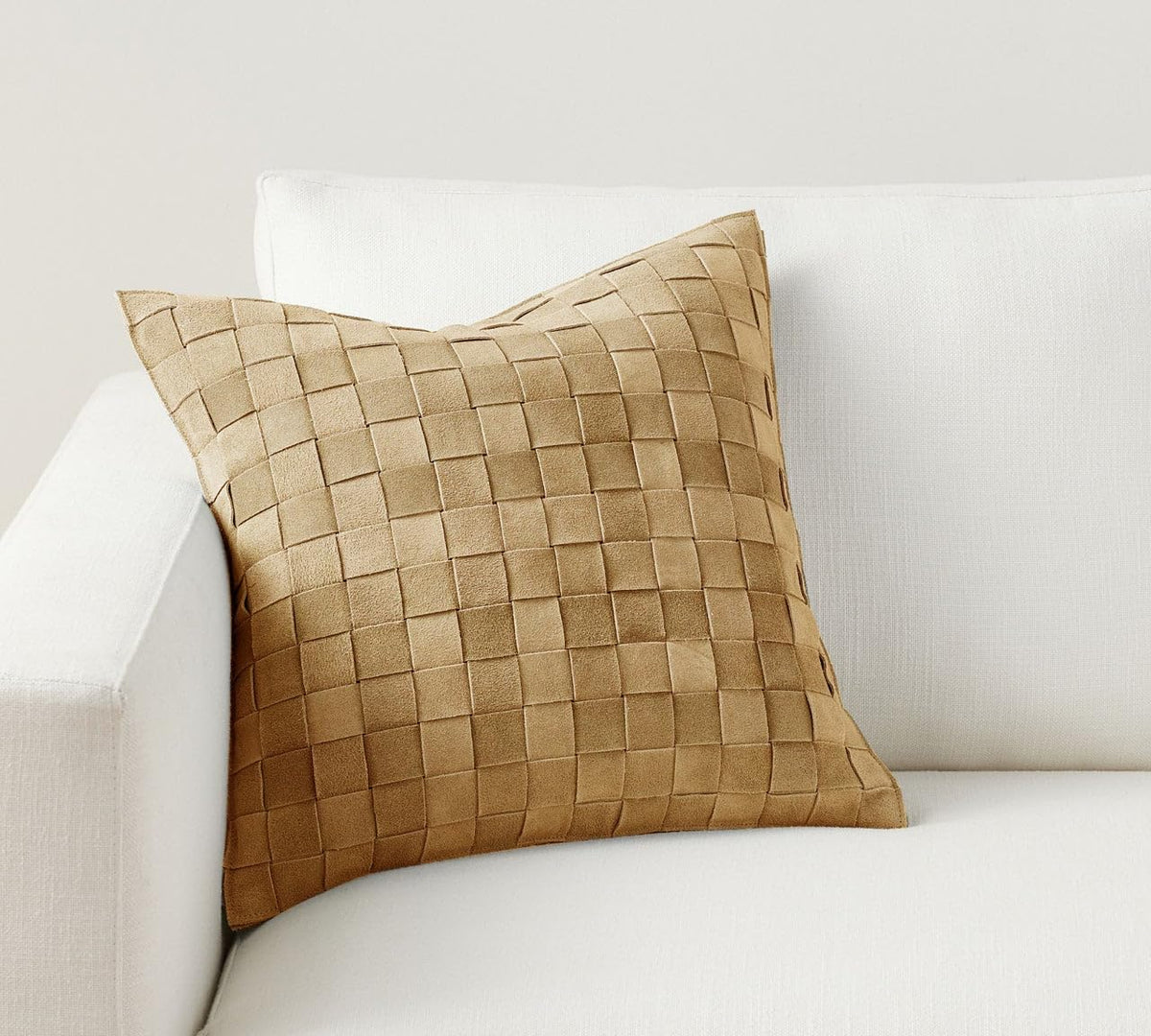 Genuine Lamb Leather Cushion Pillow Cover - Luxury Leather Pillow Case - Modern, Boho, Farmhouse Home Decor - Bedroom Couch, Living Room, Sofa Bed