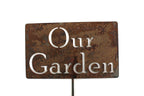 Funny Garden Stake 20 to 33 Inches Tall (Peas & Quiet, Large 28" Tall)
