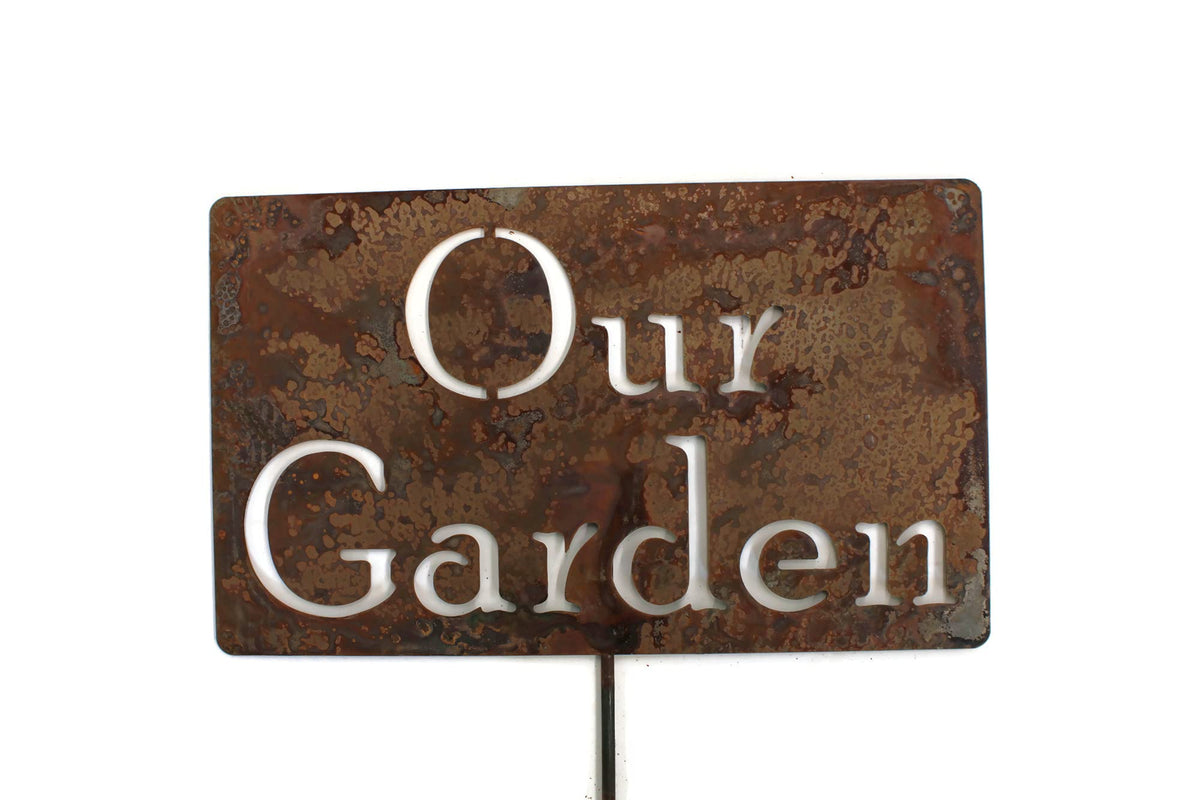 Funny Garden Stake 20 to 33 Inches Tall (Peas & Quiet, Large 28" Tall)