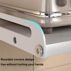 Kitchen Bakers Rack Kitchen Storage Wall-Mounted Seasoning Iron Storage Rack Punch-Free Oven Rack Hook Microwave Oven Rack Toaster Shelf(Black,46cm)