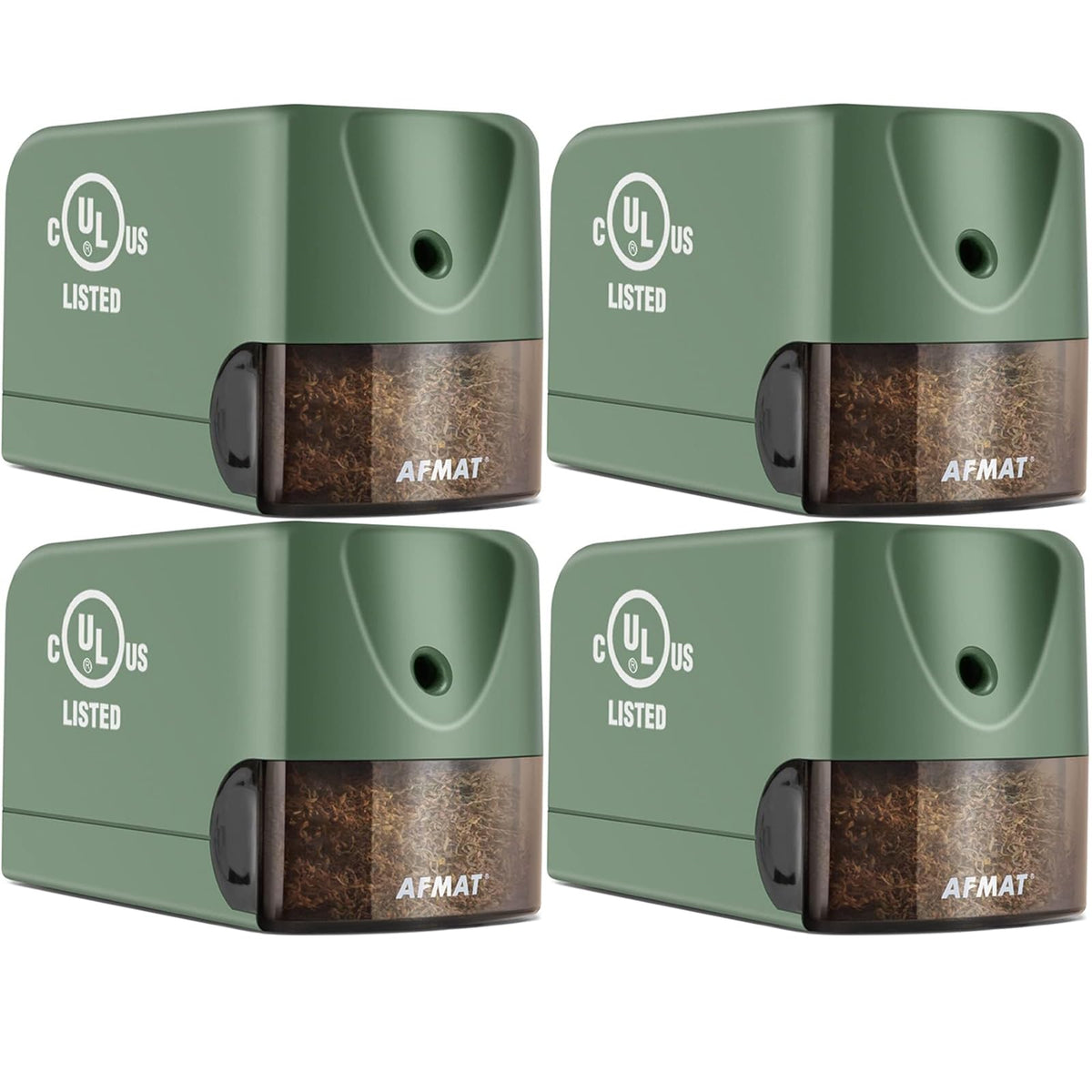 AFMAT 3 Pack Electric Pencil Sharpener PS13, Heavy Duty Pencil Sharpener for Classroom, 6.5-8mm No.2/Colored Pencils, UL Listed, 10,000+ Sharpenings for Home, Office, School
