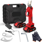 2026 New Power Shears, 1.2" Cutting Diameter Portable Cordless Pruning Shears for Gardening with 2 Pcs 2000mAh Rechargeable Batteries & 1 Replacement Blades Set (Red-2pcs Battery)