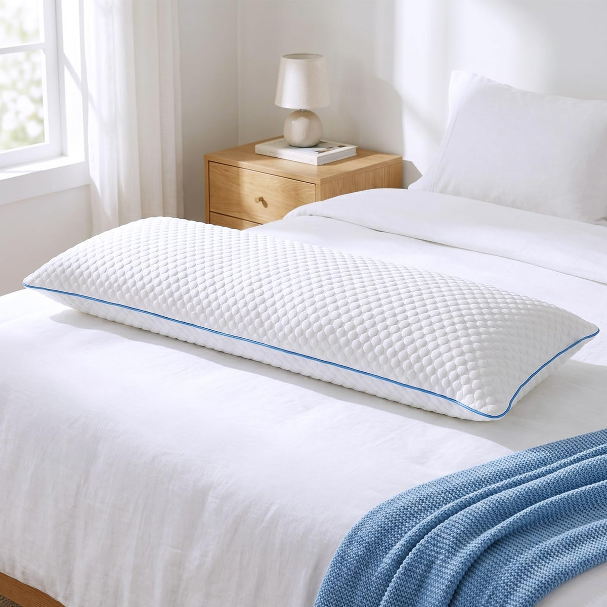 Cooling Shredded Memory Foam Bed Pillows, Queen Size, Set of 4, 20 x 30 in