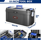 AIRAJ 3 In 1 Rolling Tool Box with Wheels, Stackable Tool Box,17 +19 +21 In
