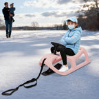 Saddle Style Snow Sled for Kids and Adults – Winter Outdoor Sliding Toy, Heavy Duty Plastic, Fun Sledding for Snowy Hills and Backyard